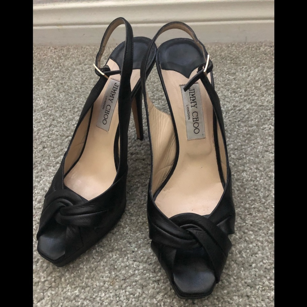 Jimmy Choo open toe/sling back heels- size  39.5